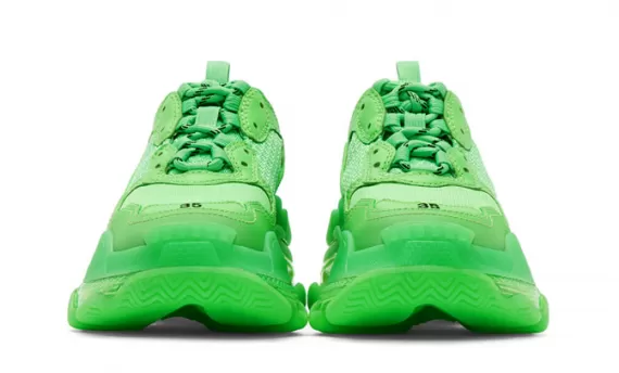 Be Stylish in Balenciaga Triple S - Neon Green for Women!