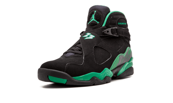 Get Men's Air Jordan 8 Retro Sugar Ray BLACK/STEALTH-CLOVER Sneakers At Discount Price