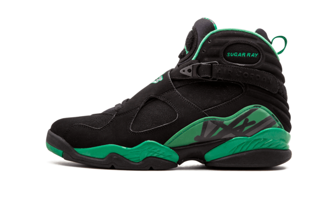 Shop Air Jordan 8 Retro Sugar Ray BLACK/STEALTH-CLOVER Men's Sneakers On Sale