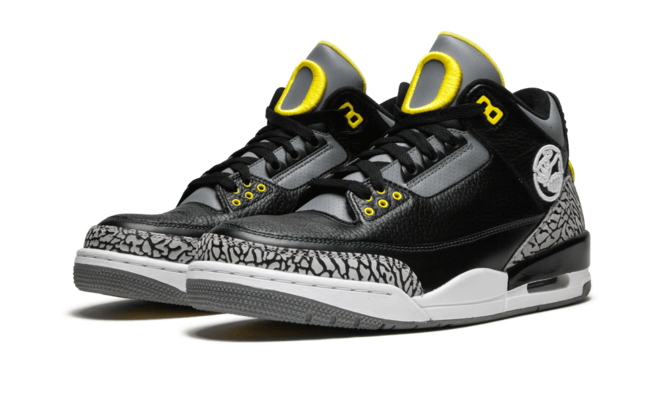 Women's Air Jordan 3 Oregon Pit Crew BLACK/YELLOW-WHITE - Get it Now at a Discount!