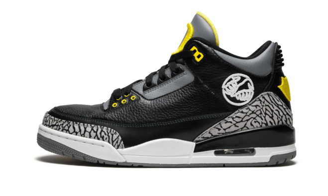 Men's Air Jordan 3 Oregon Pit Crew BLACK/YELLOW-WHITE - On Sale Now!