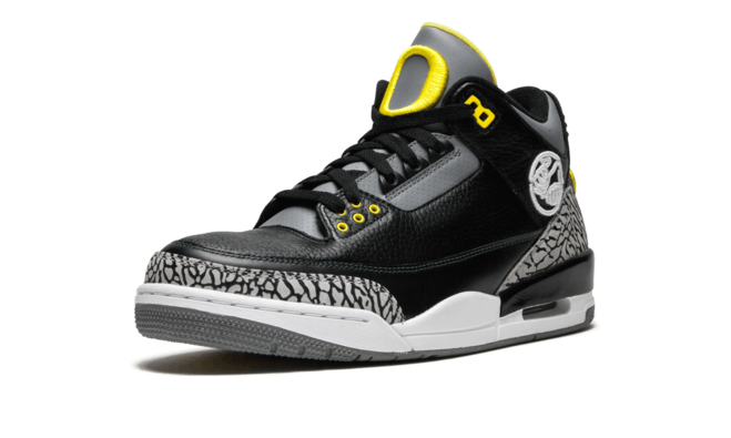 Get a Great Deal on the Men's Air Jordan 3 Oregon Pit Crew BLACK/YELLOW-WHITE Today!