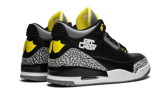 Shop Now for the Men's Air Jordan 3 Oregon Pit Crew BLACK/YELLOW-WHITE - On Sale!