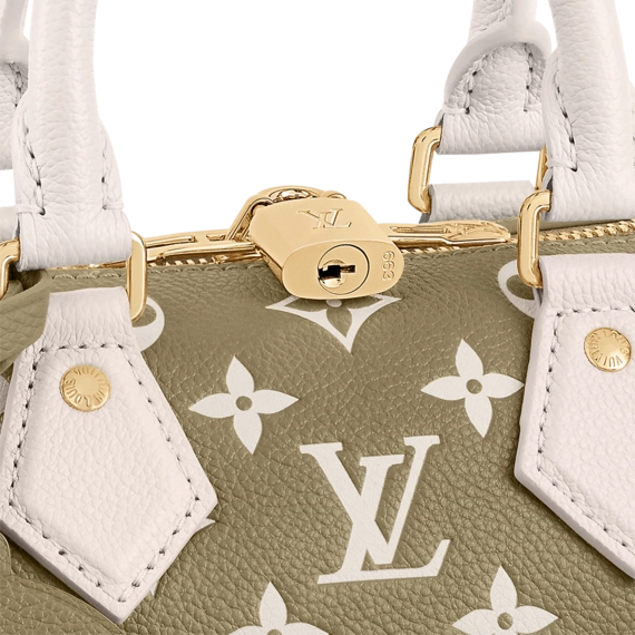 Women's Louis Vuitton Speedy Bandouliere 20 Khaki Green, Beige & Cream - Get It Now!