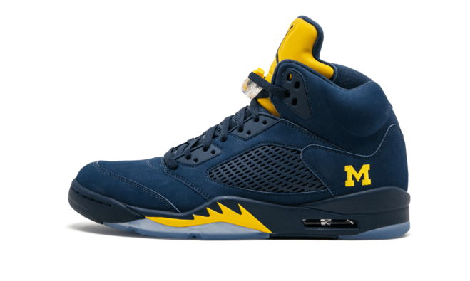 Buy the Women's Air Jordan 5 Retro - Michigan COL NAVY/COL NAVY-ARM for a Stylish Look.