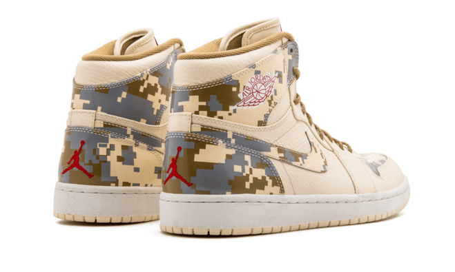 Shop Men's Air Jordan 1 Retro Digi-Camo NATURAL/G RED-CAMO-SILVER at a Discount!