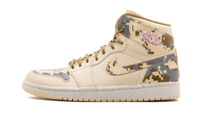 Women's Air Jordan 1 Retro Digi-Camo NATURAL/G RED-CAMO-SILVER Buy Now at Discounted Prices