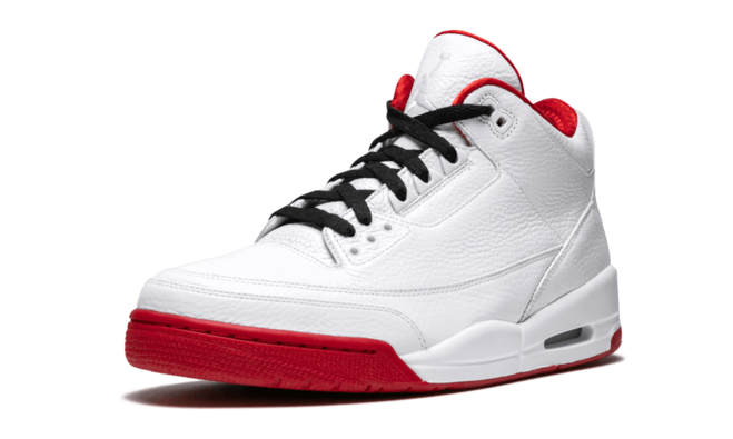Get Great Deals on Men's Air Jordan 3 - WHITE/VARSITY-RED/BLACK Now!