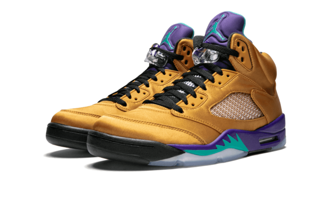 Women's Fashion - Air Jordan 5 Retro F&F Fresh Prince of Bel-Air WHEAT/INFREARED-GRAPE ICE-BLAC