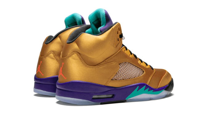 Grab a Bargain on Men's Air Jordan 5 Retro F&F Fresh Prince of Bel-Air WHEAT/INFREARED-GRAPE ICE-BLAC!