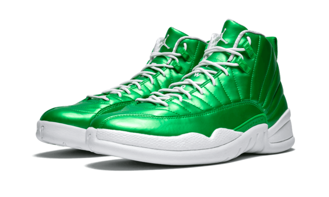 Men's Air Jordan 12 METALLIC GREEN/VARSITY WHITE Shoes On Sale