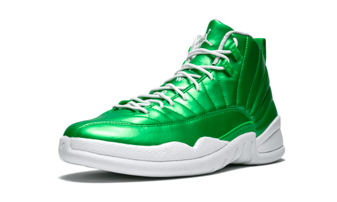Buy Men's Air Jordan 12 METALLIC GREEN/VARSITY WHITE Fashion Online