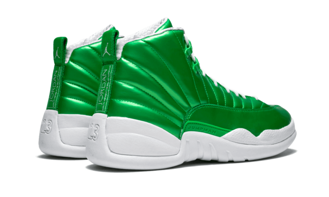 Shop Stylish Men's Air Jordan 12 METALLIC GREEN/VARSITY WHITE