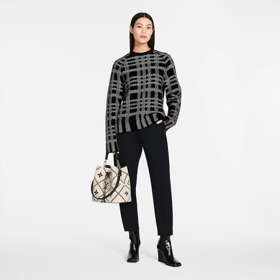 Get the Latest Louis Vuitton Women's Handbag in Creme Beige/Black