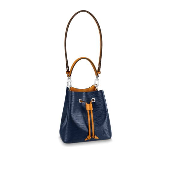 Shop the Louis Vuitton NeoNoe BB Indigo Blue and Safran Yellow at a Discount for Women's