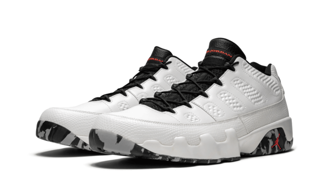 Jordan Brand Classic Air Jordan 9 Retro Low Sneakers - WHT/INF23-BLK-DK GRY-WOLF GRY Men's - Get It Now & Save!