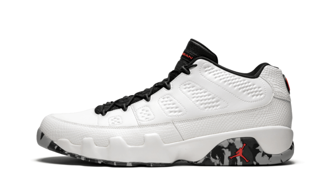 Air Jordan 9 Retro Low - Jordan Brand Classic WHT/INF23-BLK-DK GRY-WOLF GRY Men's Sneakers - Sale Now & Get It!