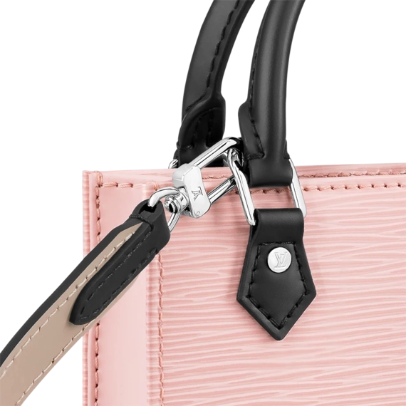 Discounted Designer Bag - Louis Vuitton Petit Sac Plat Rose Ballerine Pink/Black/Greige for Women
