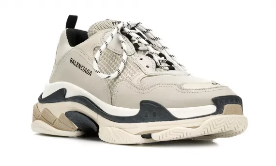 Shop Mens Balenciaga Triple S - BEIGE/BLACK Sneakers Now!