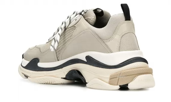 Be Stylish with Balenciaga Triple S - BEIGE/BLACK Mens Sneakers!