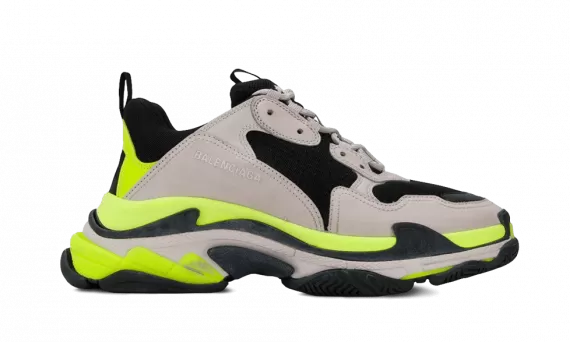 Shop the Balenciaga Triple S GREY / YELLOW / FLUO / BLACK for Men at a Discount Now!