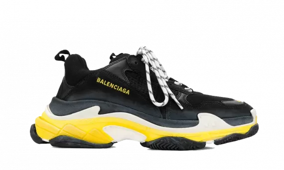 Shop Balenciaga Triple S NOIR/JAUNE Men's Sneakers on Sale!