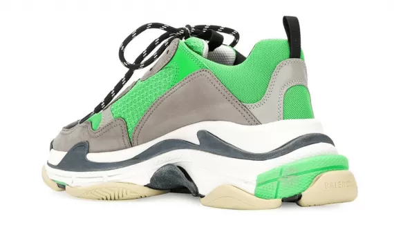 Upgrade Your Look with Balenciaga Triple S - Green/Grey/White Sneakers for Men.