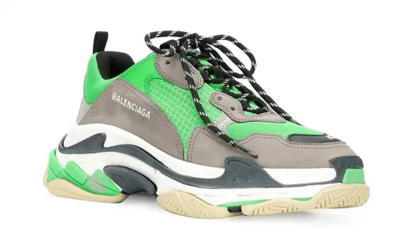 Shop the Trendy Balenciaga Triple S - Green/Grey/White for Women's