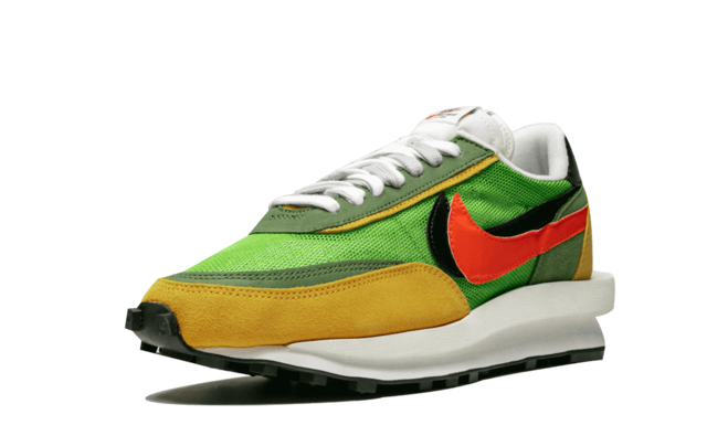 Women's Sacai x Nike LDWaffle Trainer Green Gusto/Varsity Maize - Get Discount Now