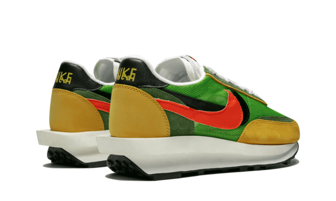 Men's Sacai x Nike LDWaffle Trainer Green Gusto/Varsity Maize - Get it Now at a Discount!