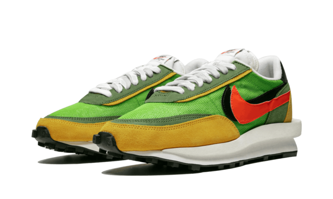 Discount on Women's Sacai x Nike LDWaffle Trainer Green Gusto/Varsity Maize