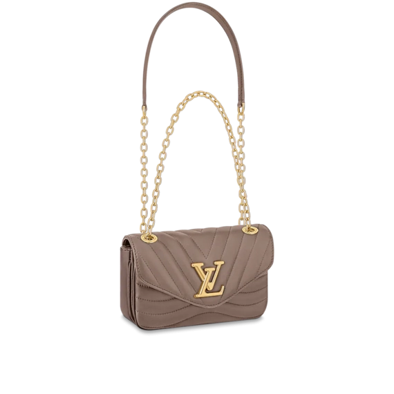 Shop Women's Louis Vuitton New Wave Chain Bag PM Taupe Fonce Brown and Get a Sale Now!