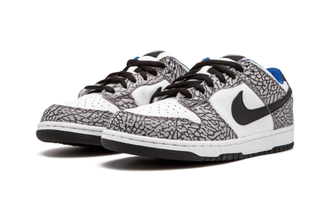 Women's Nike Dunk Low Pro SB WHITE SUPREME WHITE/BLACK-CEMENT GREY - Discounted Price!