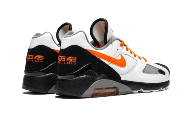 Shop Now For Women's Nike Air Max 180 Shade 45 WHITE/BLACK/ORANGE On Sale!