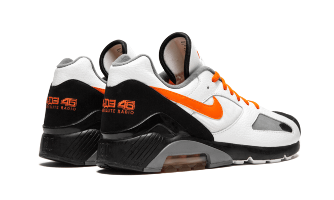 Men's Nike Air Max 180 Shade 45 WHITE/BLACK/ORANGE - Grab It Now!