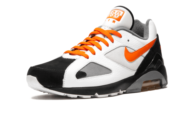 Men's Nike Air Max 180 Shade 45 WHITE/BLACK/ORANGE - Get It On Sale!