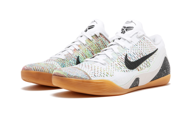 Save on Men's Nike Kobe 9 Premium HTM WHITE/BLACK-MULTI-COLOR Today!