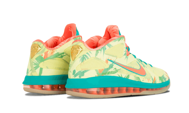 Women's Nike Lebron 9 Low Arnold Palmer LIME/NEW GREEN-PINK - Buy Now and Enjoy Discount!