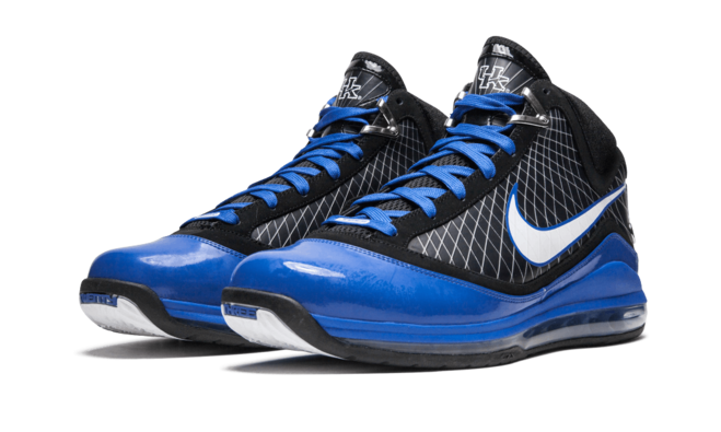 Stylish Women's Nike Lebron 7 UNIVERSITY KENTUCKY PROMO BLUE/BLACK/WHITE