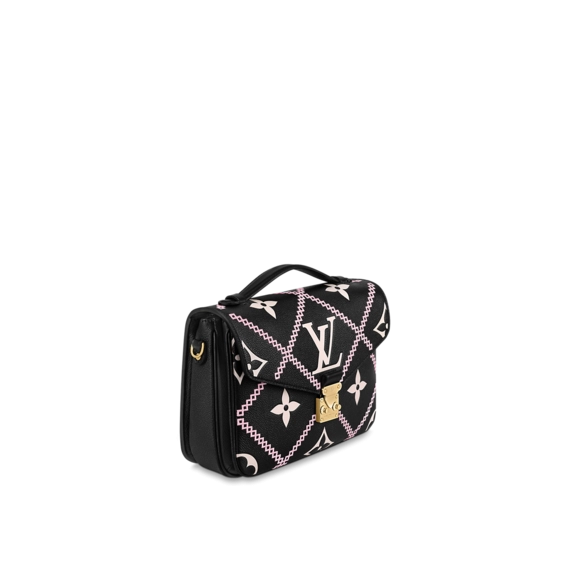 Get Women's Louis Vuitton Pochette Metis in Black, Pink & Beige at Discount Prices