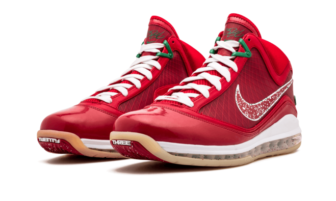 Women's Nike Air Max Lebron 7 XMAS Sample CANDY RED/GREEN - Buy Now and Save!