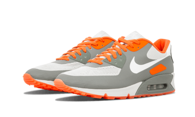Upgrade your wardrobe with the Nike Air Max 90 Hyperfuse ID Staple GREY/ORANGE men's sneaker.
