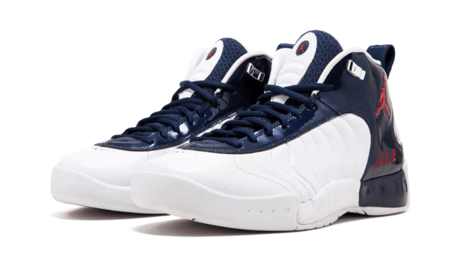 Stylish Men's Shoes - Jordan Jumpman Team Pro PE White/Varsity Red-Midnight Navy