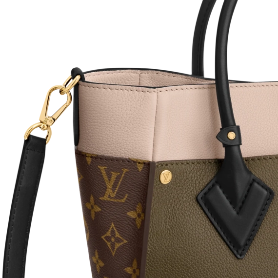 Look Stylish with Louis Vuitton On My Side MM - Discount on Laurier Green/Toffee Latte Beige