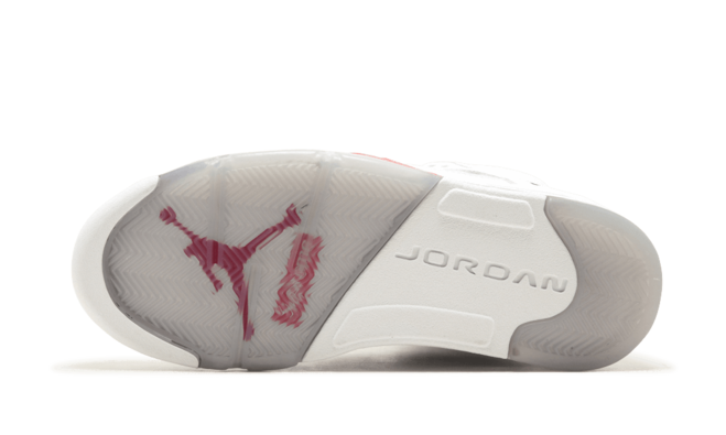 Fashion Designer Online Shop - Women's Air Jordan 5 Retro - Supreme WHITE/BLACK-VARSITY RED, Get Discount!