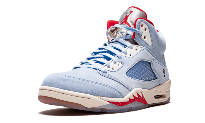 Women's Jordan Air Jordan 5 Retro - TROPHY ROOM ICE BLUE/UNIVERSITY RED-SAIL-M - Shop