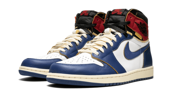 Women's Fashionable Air Jordan 1 Retro HI NRG / UN - Union Storm Blue WHITE/STORMBLUE-VARSITY RED