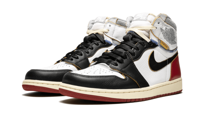 Buy Men's Air Jordan 1 Retro HI NRG/UN Union - Black Toe WHITE/BLACK-VARSITY RED at a Low Price