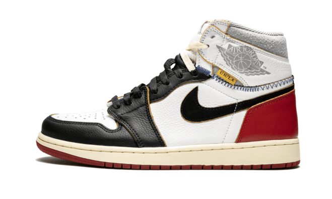 Air Jordan 1 Retro HI NRG/UN Union - Black Toe WHITE/BLACK-VARSITY RED - Men's Discounted Shoes