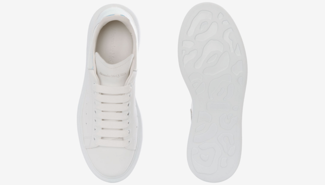 Grab Your Discount on Women's Alexander McQueen Oversized Sneaker White/Shock Pink!